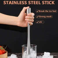 stainless steel wine mixing stick cocktail muddler shaker with crushing hammer diy drink fruit muddler crushed ice barware tool