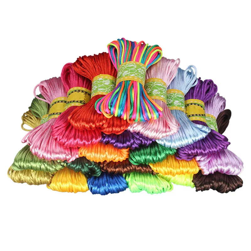 2 5 мм 20 м/упак. китайский узел атласный нейлоновый шнур Для Бисероплетения DIY