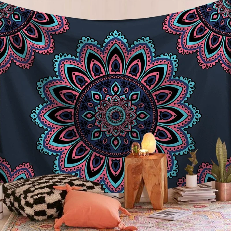 Гобелен Мандала макраме настенный висячий Таро психоделический ковер из
