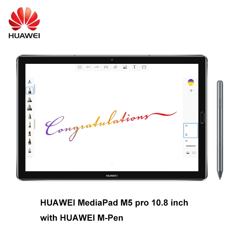 Huawei MediaPad M5 pro 10 8 дюйма восемь ядер 4 Гб ОЗУ 64 ПЗУ Wi Fi/LTE Android 0 2K IPS 2560x1600 сканер