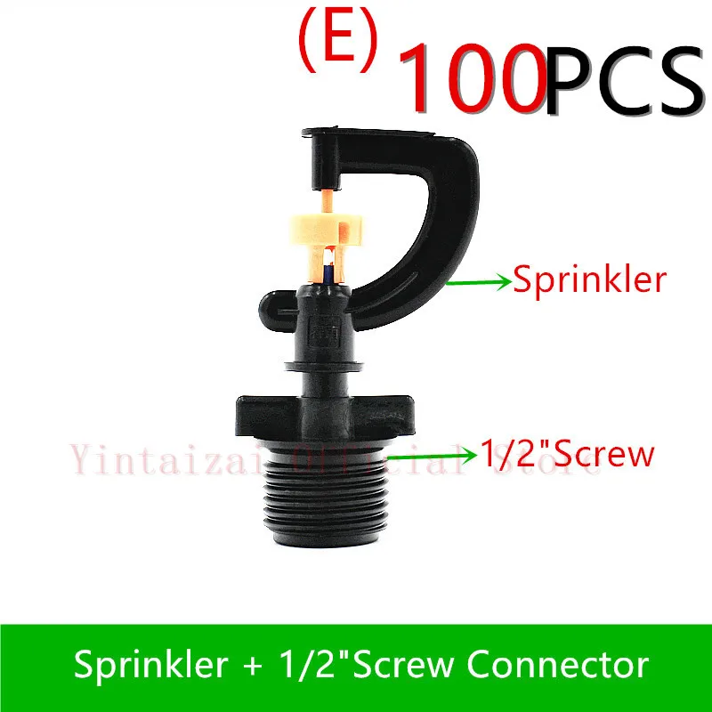 100PCS G-Type 360Degree Rotary Sprinkler Greenhouse Watering Micro Irrigation Drip Fittings M414 | Дом и сад