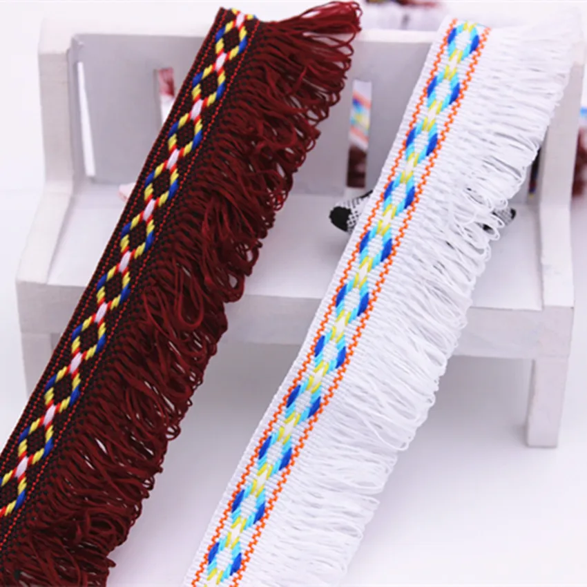 10 ярдов/партия бахрома отделка ткань кружева с кисточками для штор украшение