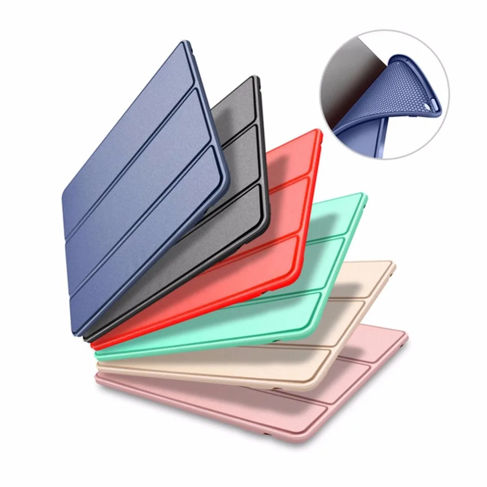 Мягкий силиконовый чехол для планшета из искусственной кожи модный смарт с