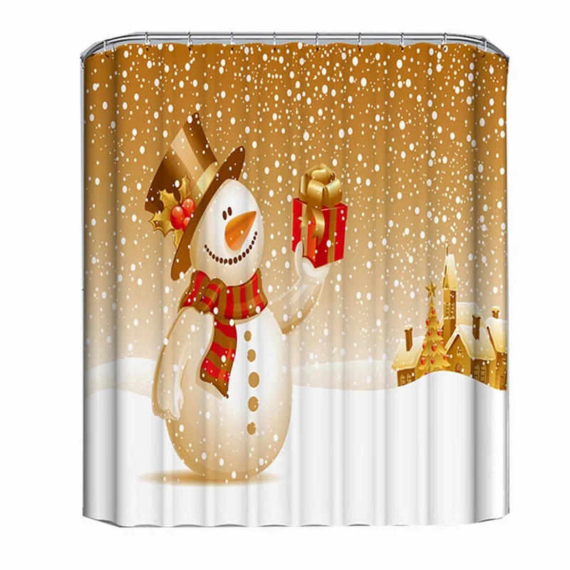 

Рождественский подарок, занавеска для душа, снеговик, Рождественское украшение, занавеска, набор ковриков для ванной комнаты