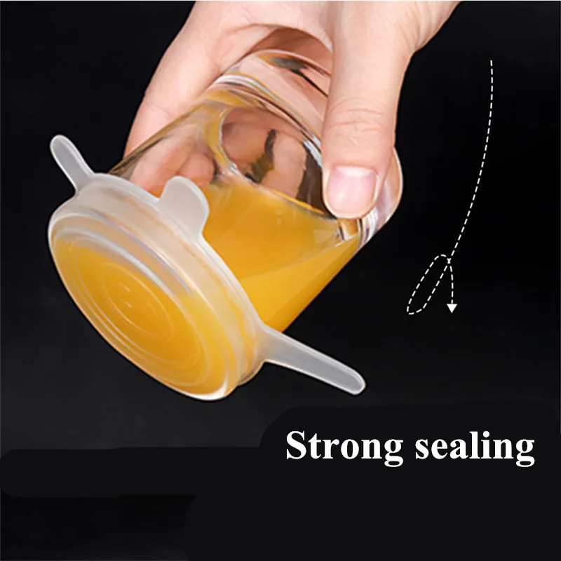 Универсальные силиконовые крышки 6 шт./компл. растягивающаяся крышка всасывания