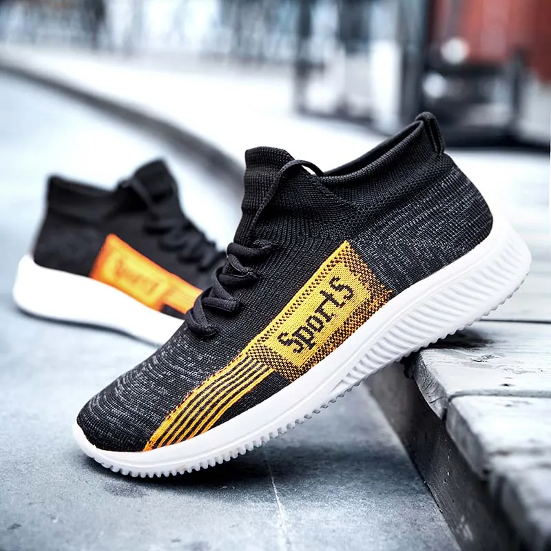 Кроссовки-носки мужские легсветильник сетчатые дышащие без шнуровки удобные