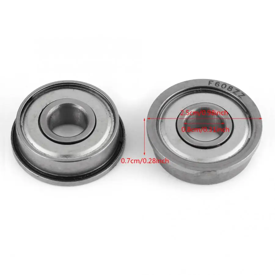 10 шт./лот F608ZZ миниатюрные двухэкранные стальные фланцевые шарикоподшипники