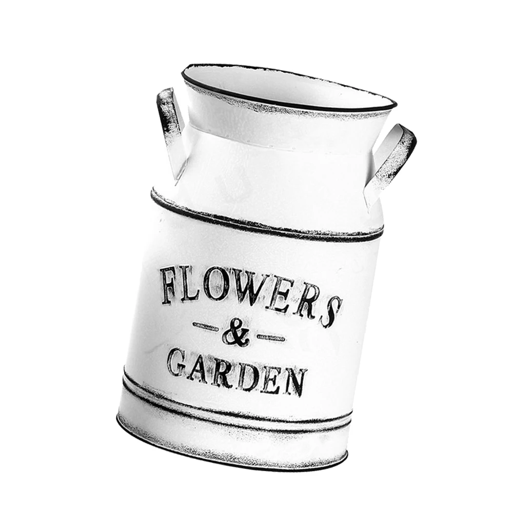 

1Pcs Flower Arrangement Flower Pot Retro Flower Vase Metal Flower Kettle Desktop Ornament for Home Garden Office Decor Size S L