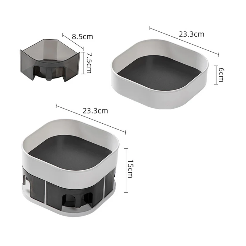 

360 Rotating Spice Rack Kitchen Storage Containers for Spice Snack Fruit Food Plate Single Double Layer Kitchen Supplies