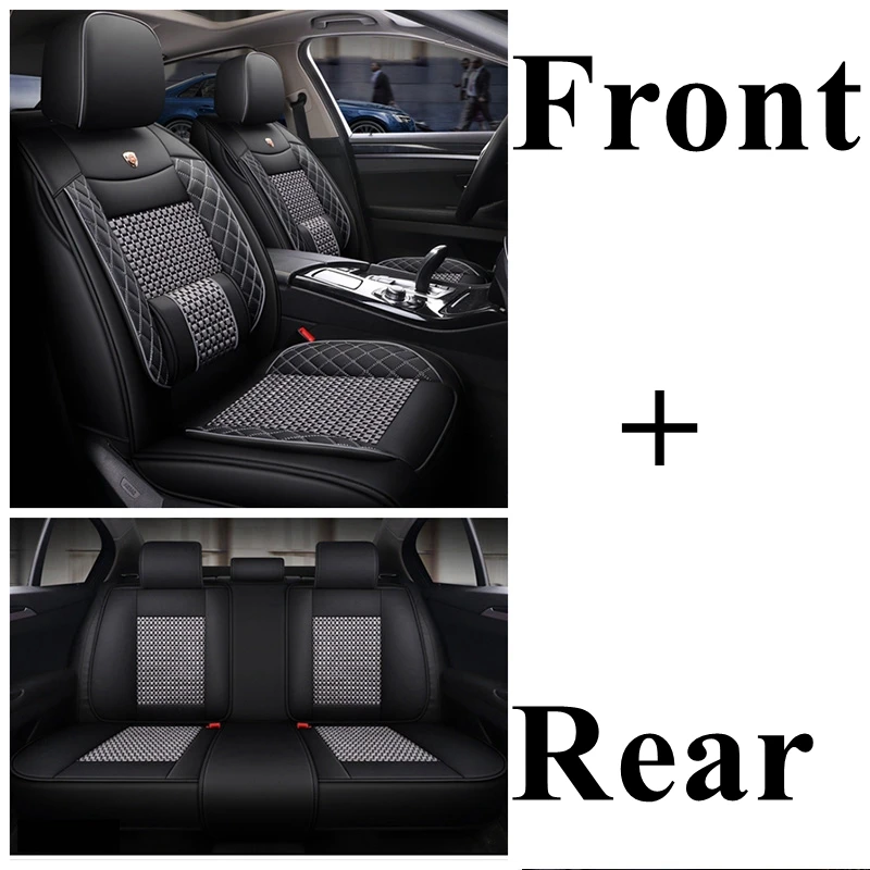 Автомобильные чехлы для Nissan Qashqai Navara D22 Juke X-trail Leaf Tiida Versa Murano Kicks Dualis LIVINA NP300 автомобильные аксессуары - Название цвета: black gray standard