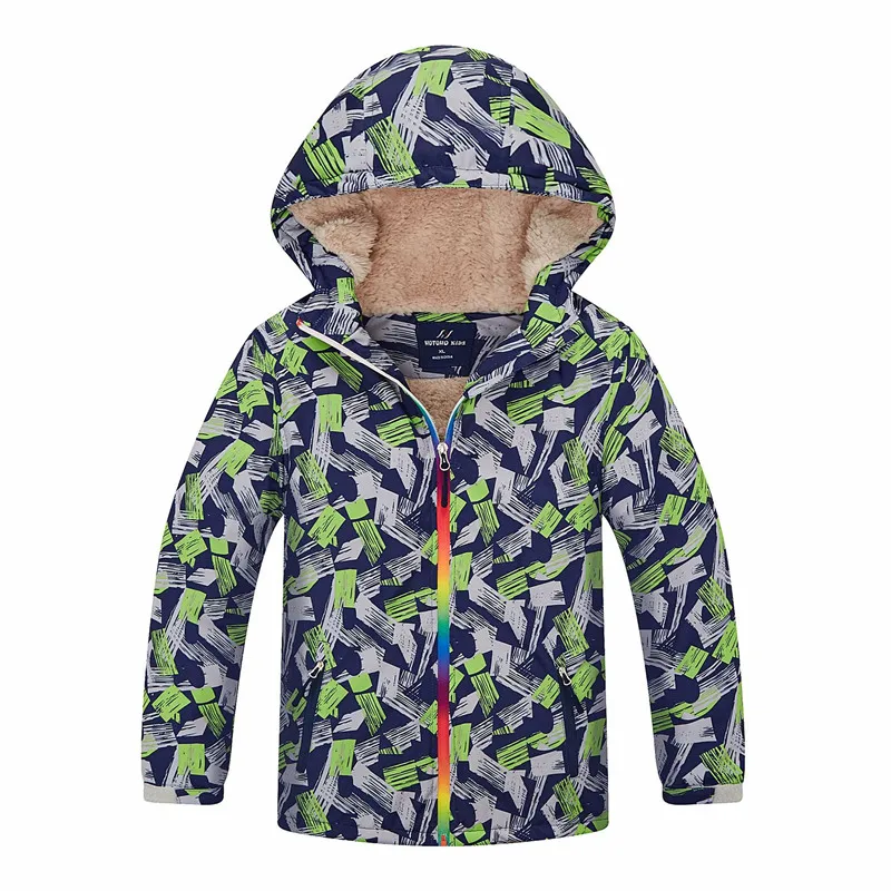 

Куртка детская осенне-зимняя непромокаемая, ветрозащитная, с капюшоном