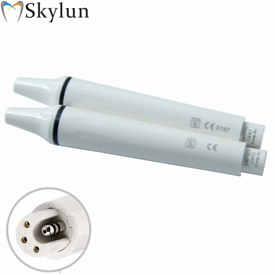 2PCS Dental Detachable Piezo Scaler Handle Ultrasonic  Scaling Handpiece Fit EMS WOODPECKER teeh whitening cleaning handle