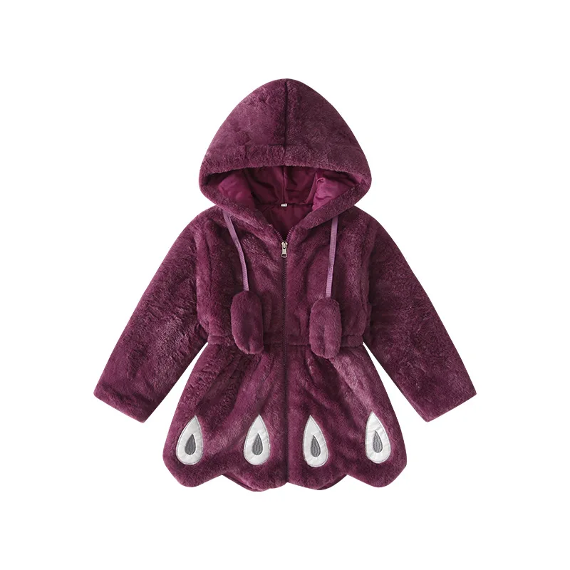 

INS HOT baby girls winter coat 3-11 years old Girls' Wool Sweater Korean thickened mid-length peacock wool sweater for children