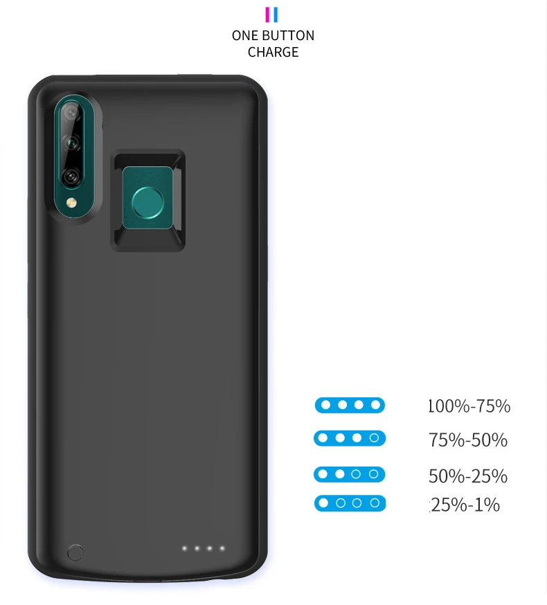 silicone shockproof battery charger case for huawei y9 prime 2019 backup power bank case for huawei p smart z charger cover capa free global shipping