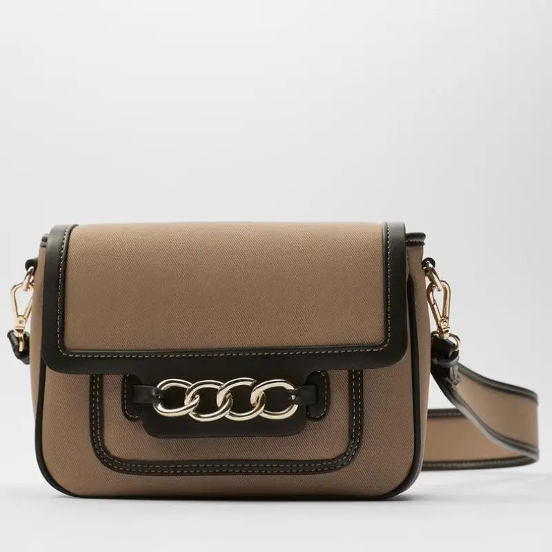 

Coolcept Women Shoulder Bag Zipper Metal Decoration Summer Women Saddle Fashion Phone Bag Popular Buckle Women Daily Bag