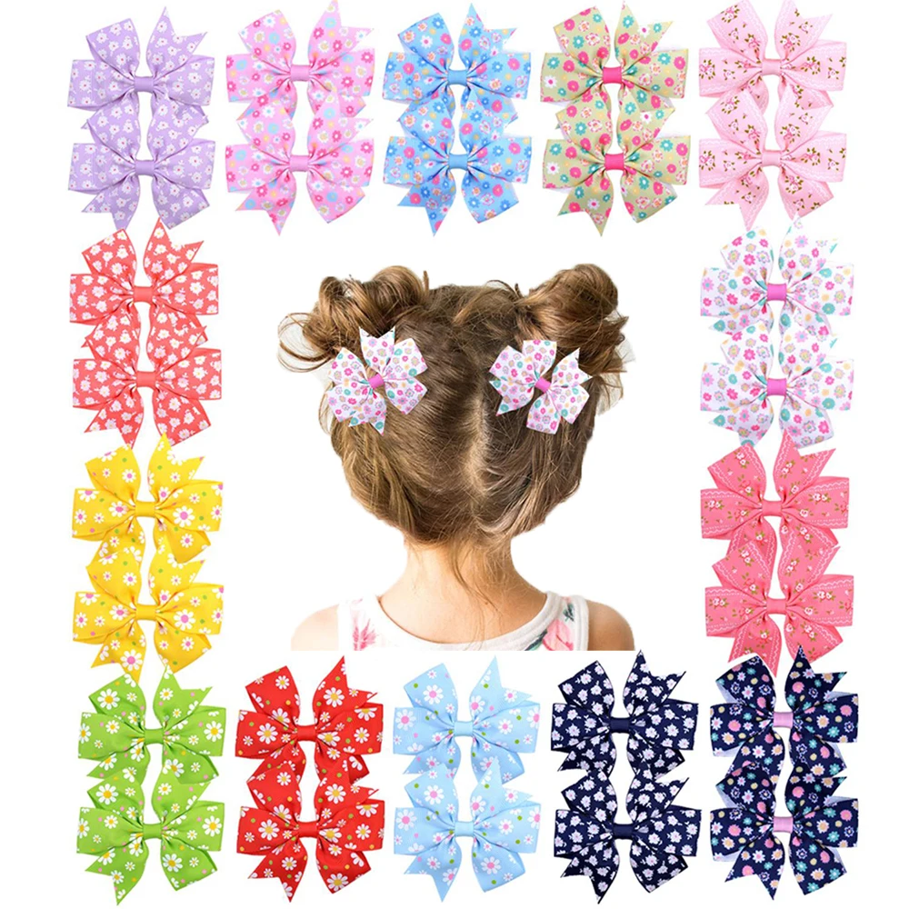 1 шт. лента для волос с рисунком банты зажимами девочек ручная работа детская