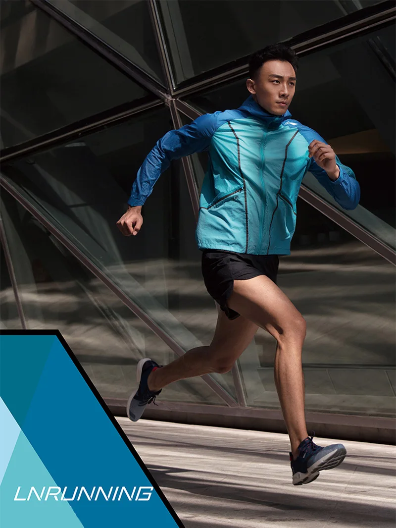 Li-Ning, Мужская ветровка для бега, легкая, дышащий, светильник, Тренч, Стандартная посадка,, нейлоновая подкладка, спортивное пальто AFDP119 MWF394