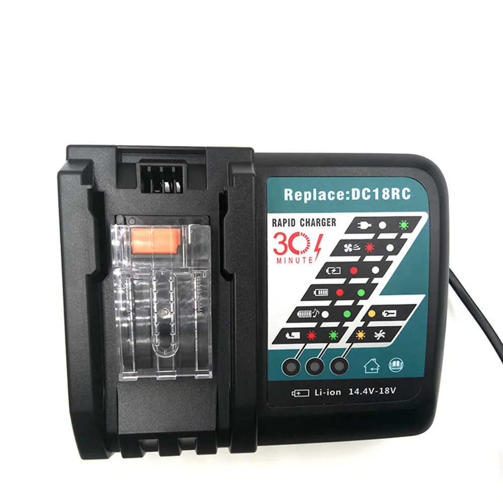 

DC18RC 7.2-18V Rapid Optimum Power Tool Lithium-Ion Battery Charger for Makita Power Tool Battery DC18RA DC7100 DC7112 DC14SA
