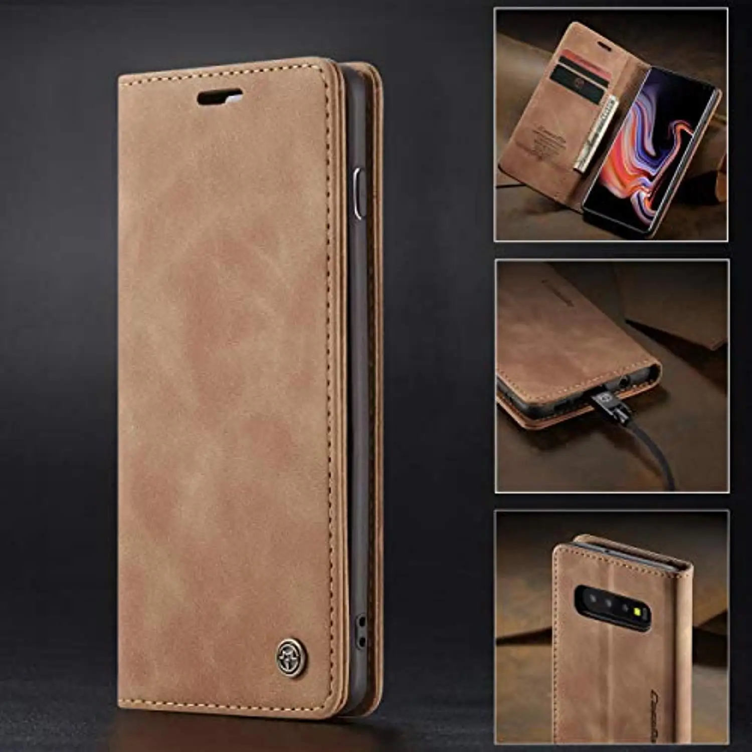 Luxury Retro Frosted Magnetic PU Leather Wallet Case for Samsung Galaxy S10 Plus S10E 5G S9 S8 Cover Flip Coque Pouch Bag Fundas | Мобильные