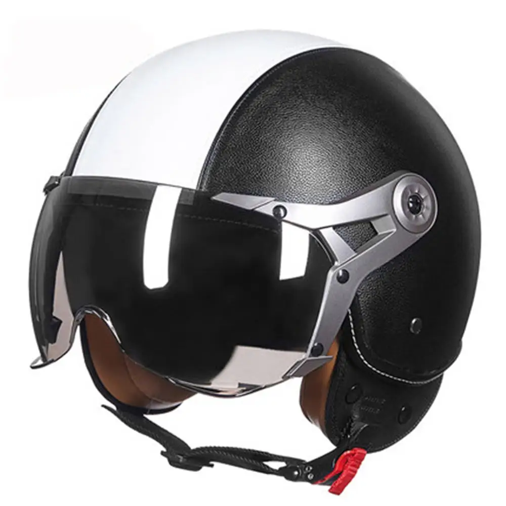ABS Motorcycle Covered Type Electric Half helmet Air Force Safety Helmet enlarge