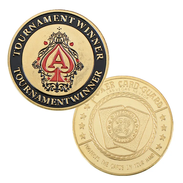 Фишка для покера позолоченная монета с подарочной коробкой сувениры Декор дома |