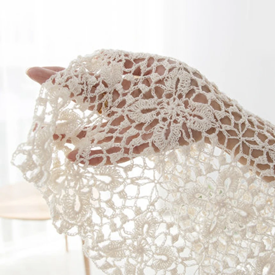 Летняя хлопчатобумажная кружевная пряжа для вязания крючком 50 см 0 8 мм ручной