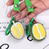 fashion durian keychain women girls bag ornaments car pendant key chains cartoon simulation tropical fruit keyring jewelry gift