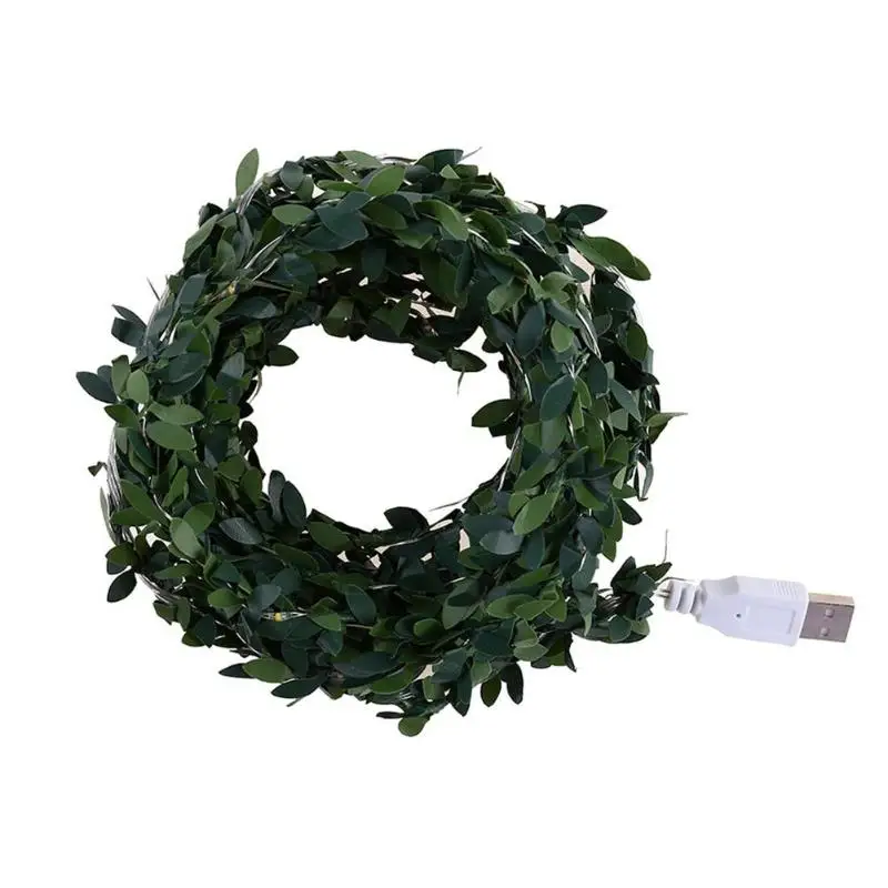 Новинка 3 м гирлянда в виде листьев праздничная лампа питание от USB медный