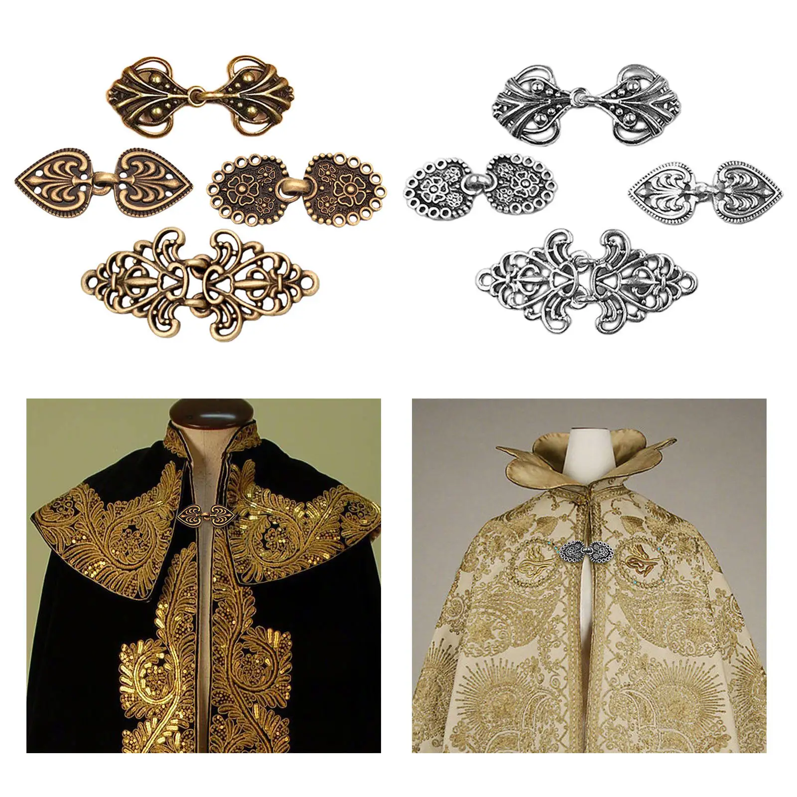 4 пары винтажных застежек-крючков для кардиганов пуговицах | Украшения и