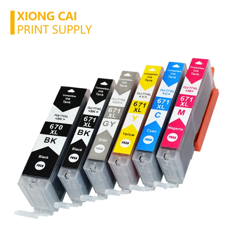 PGI670 CLI671 совместимый чернильный картридж для canon PIXMA MG7760 MG7765 MG7766 струйный принтер