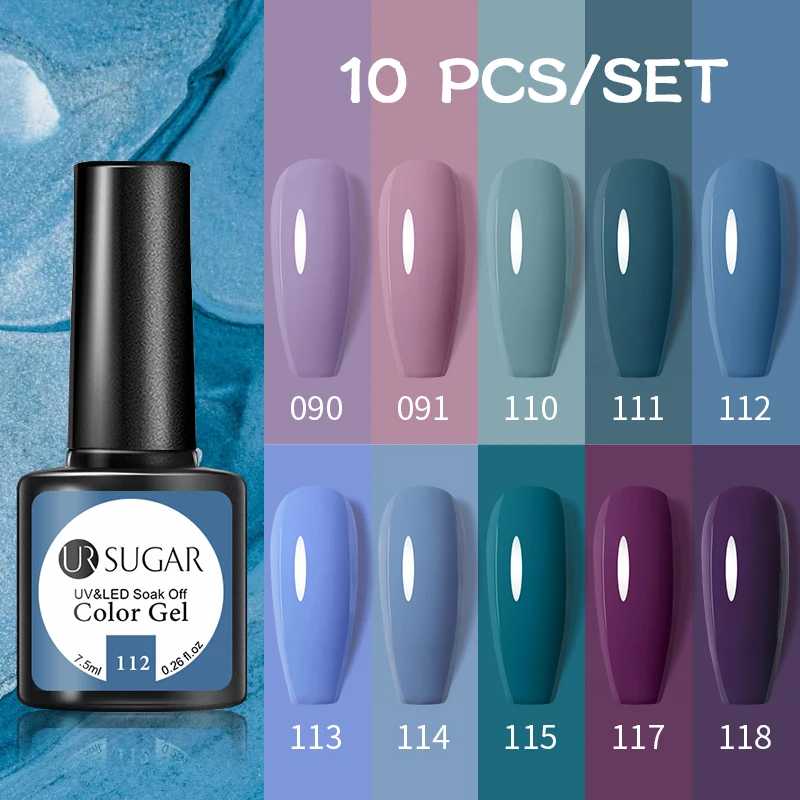 

UR SUGAR Gel Polish Kit All For Manicure Gel Set Hybrid Varnishes Nail Art Polish Base Top Soak Off Semi Permanent Nail Set