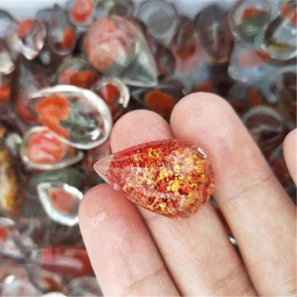 1 шт. натуральное полированное ремесло красный призрак кристалл исцеляющая