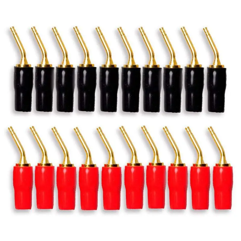 10 Pair 2 мм разъем типа банан тип винта о динамик Кабельный соединитель Медный