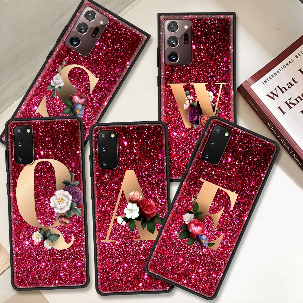 

Phone Cover For Xiaomi Redmi Note 9S 8 9 8T 7 9C 7A 8A K30 Pro Black Soft Capa Mobile Cases Cute Fashion Letter