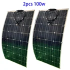 Солнечная панель 100 Вт, 18 в, монокристаллическая, для зарядного устройства 12 В, Гибкая солнечная панель 100 Вт, набор для системы домашней лодки