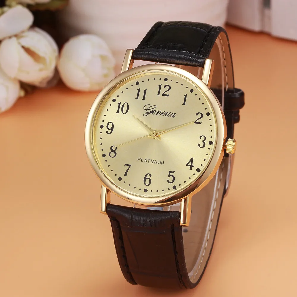

Women Men Retro Design Leather Band Analog Alloy Quartz Wrist Watch Gift Watch Reloj Relogio Montre Reloj Mujer