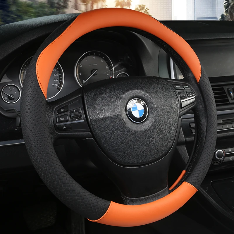 

Sport Car Steering Wheel Cover Pu Leather Auto Steering Covers Universal cars wheel covers Car Inter Accessories