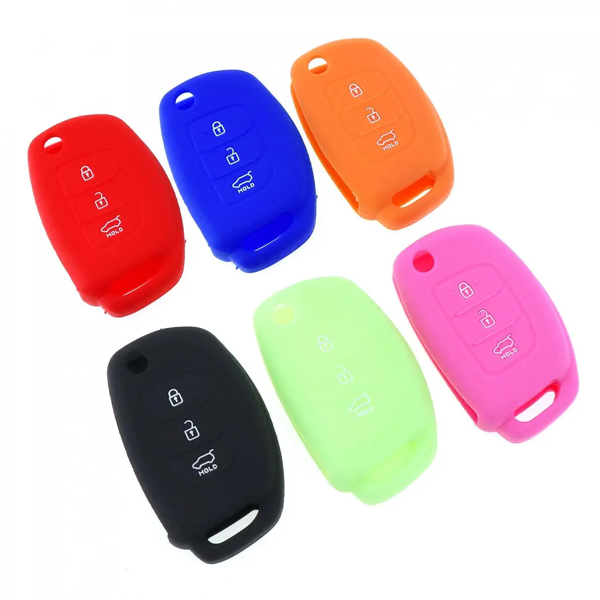 Силиконовый чехол книжка с 3 кнопками для Hyundai|car key case cover|auto keyauto |