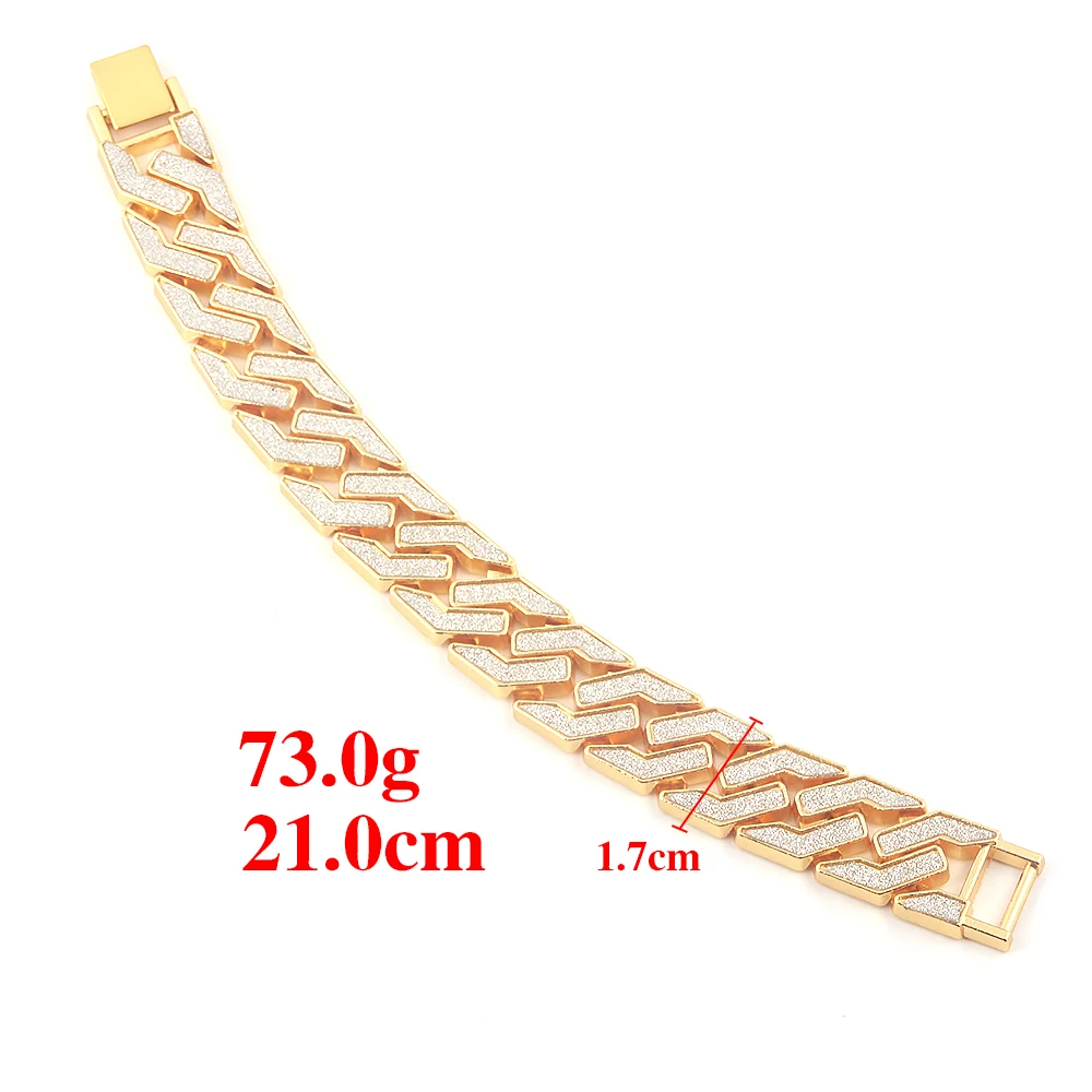 

High Quality Punk Style Gold Bracelet Made of Zinc Alloy Men's and Women's Holidays Give Gifts and Jewelry