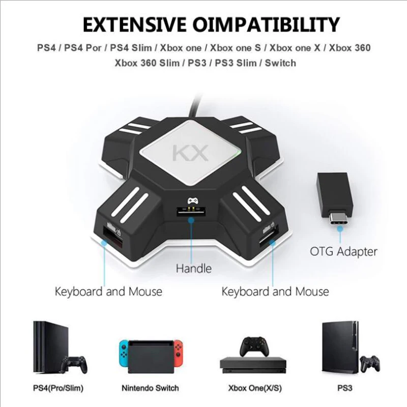 Для переключения/PS4/PS3 геймпад на клавиатуру и мышь конвертер прецизионная