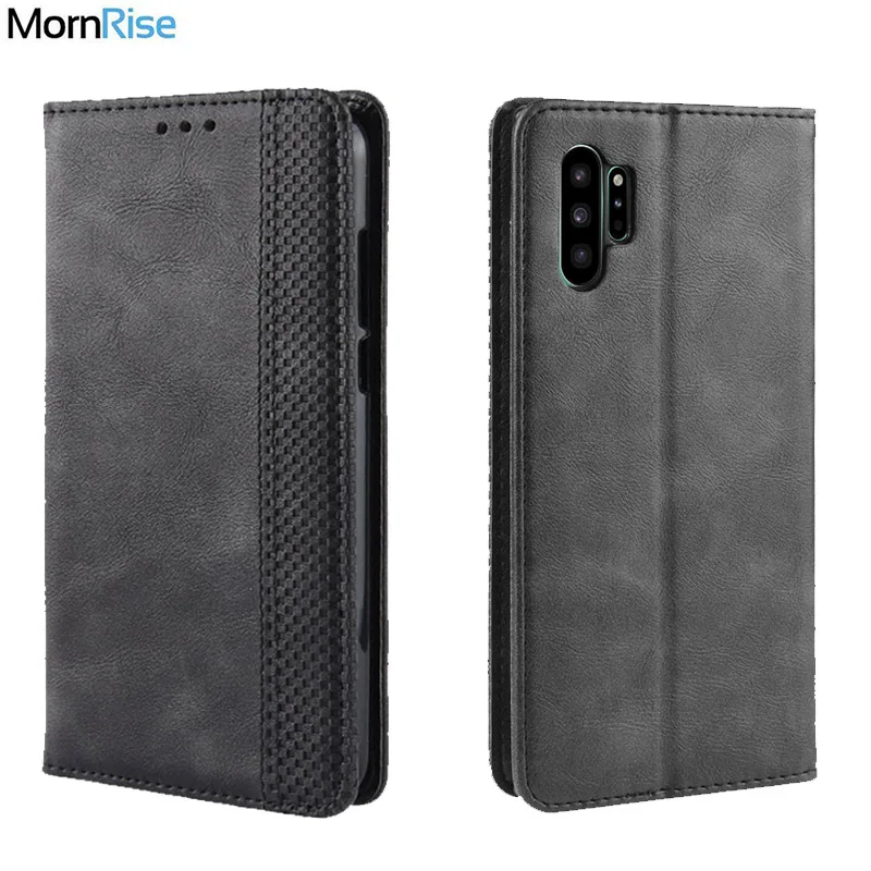 Роскошный Ретро Тонкий магнитная кожа флип чехол для samsung Galaxy Note 10 + книжка