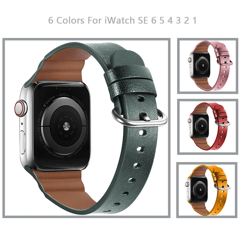 

Leather Strap for apple watch Series 6/5/4/3 SE sport loop Band correa iwatch 38mm 40mm Bracelet apple watch 44/42mm Belt Straps