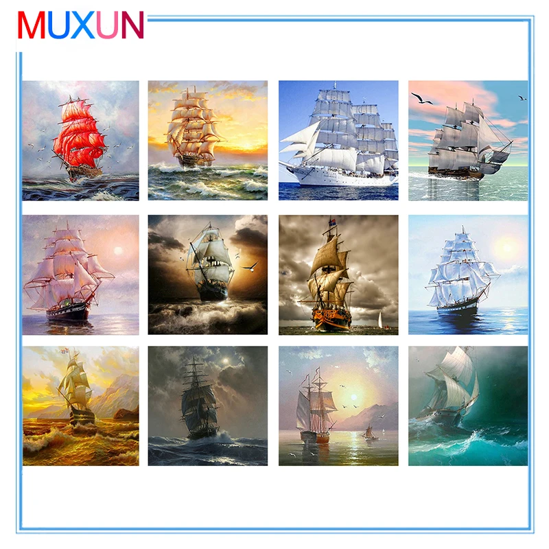 Полная выкладка 5D с украшением в виде кристаллов Алмазная вышивка морской