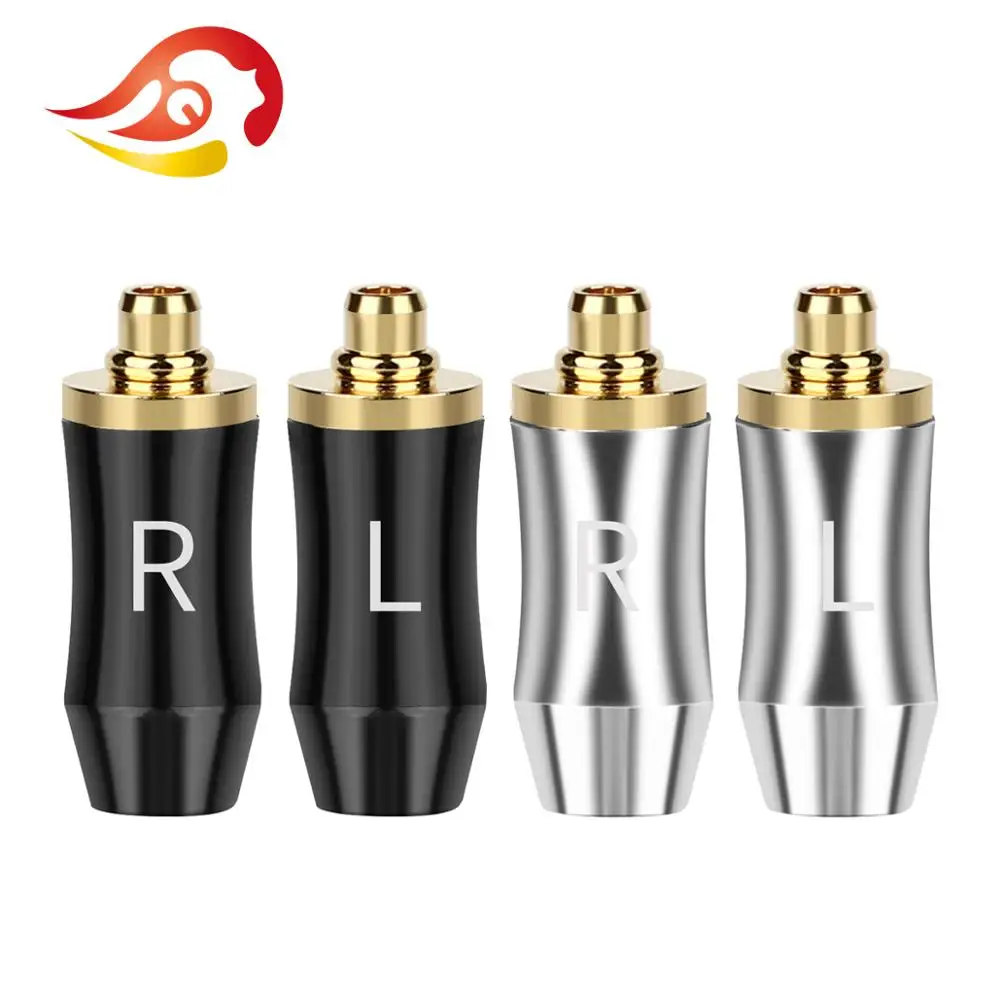 

QYFANG, 1 пара, позолоченный медный самодельный разъем для наушников, разъем для наушников, аудио разъем, адаптер для MMCX SE315 SE425 SE535 SE846