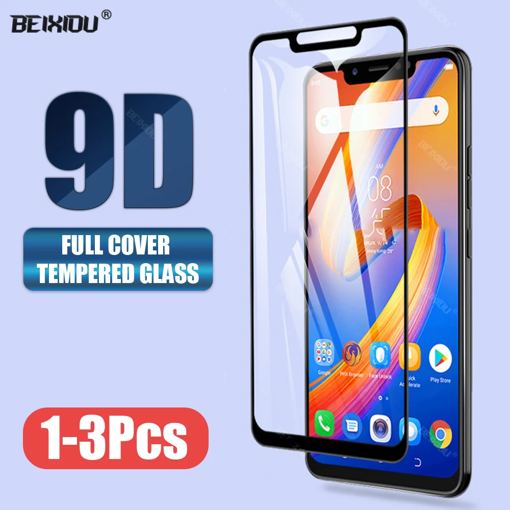 Закаленное стекло 9D для TECNO Spark 3 полноэкранная защита 6 2 дюйма закаленное