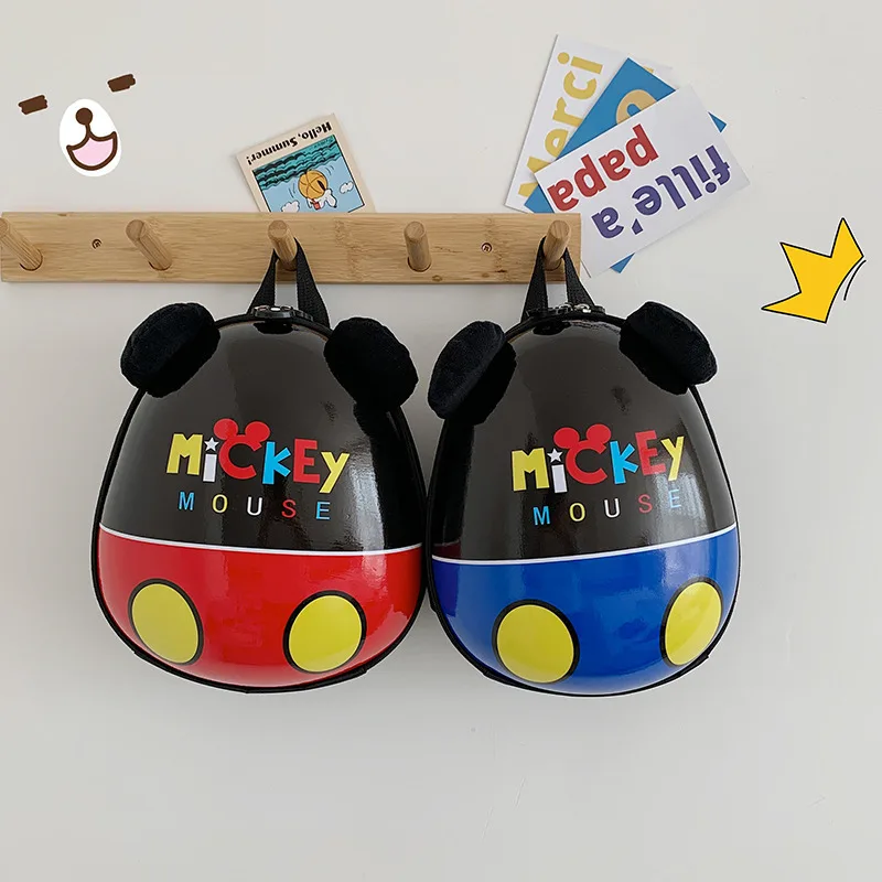 Disney 2021 New Children's Mickey Mouse Cartoon Kindergarten School Bag 3-5 Years Old Waterproof Eggshell Bag Cute Backpack