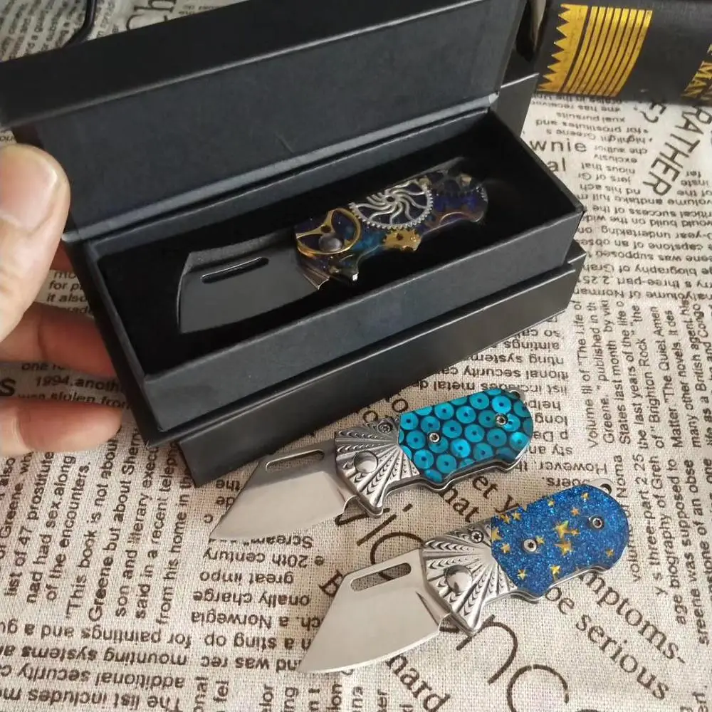 

3.9" Knives 60HRC 3 styles Mini Retro D2 Folding Knife Outdoors Small Pocket Knifes Camping Survival Tactical Rescue Keychain