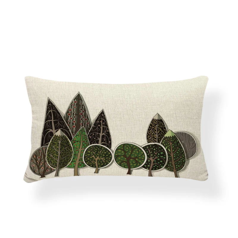 Классический чехол для подушки с британским флагом геометрическое дерево