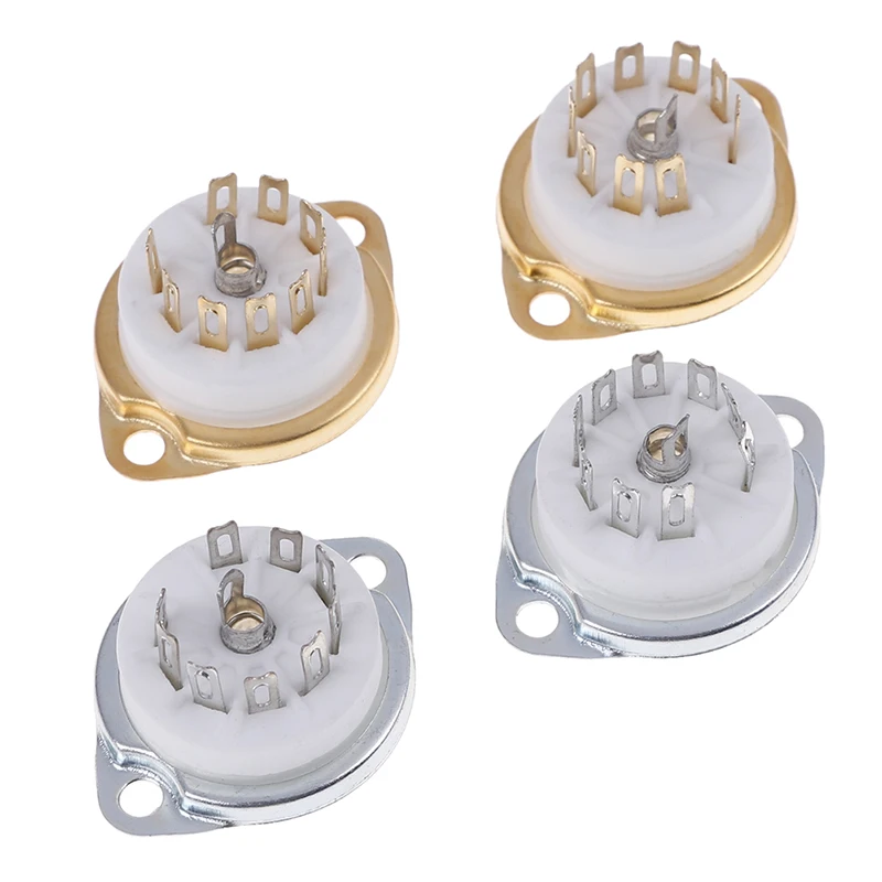 

1pc Ceramic 9pin GZC9-F-G PCB MOUNT Tube Socket FOR 12AX7 12AT7 12AU7 6DJ8 ECC82 5670 6922 Hifi Audio Vintage AMP DIY