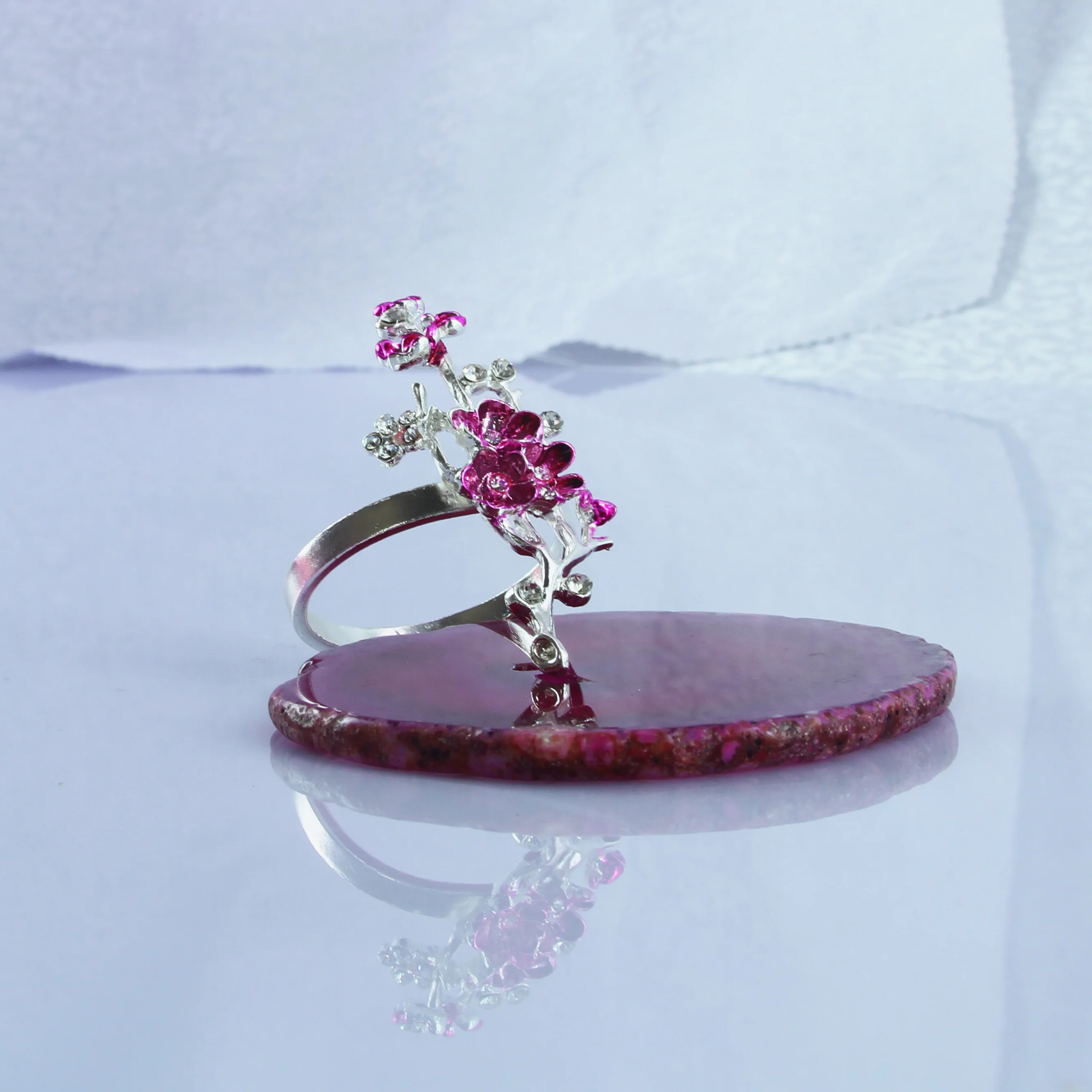 

free shipping silver flower napkin ring,wedding, holiday decoration napkin holder 12 pcs qn20090104